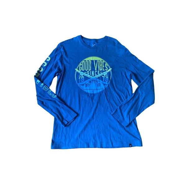 Y2K Amplify long sleeve GOOD VIBES T-shirt 00s LARGE - Picture 1 of 7